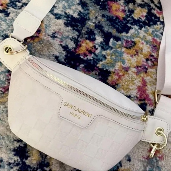 “Saint Laurent” White Crossbody Bag / Fanny Pack - Picture 2 of 4